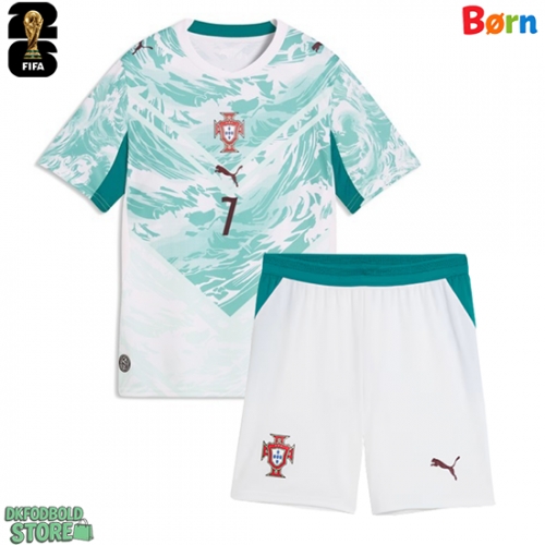 Portugal Cristiano Ronaldo #7 Replika Babytøj Udebanesæt Børn VM 2026 Kortærmet (+ Korte bukser)